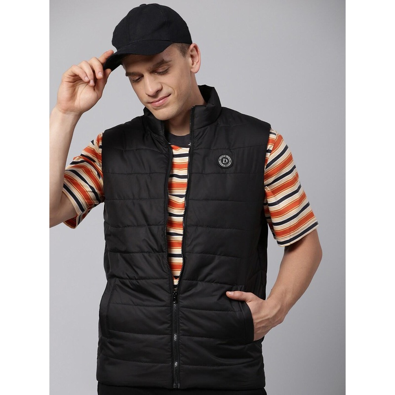 Dennis Lingo Men  Lightweight Outdoor Padded Jacket with Patchwork