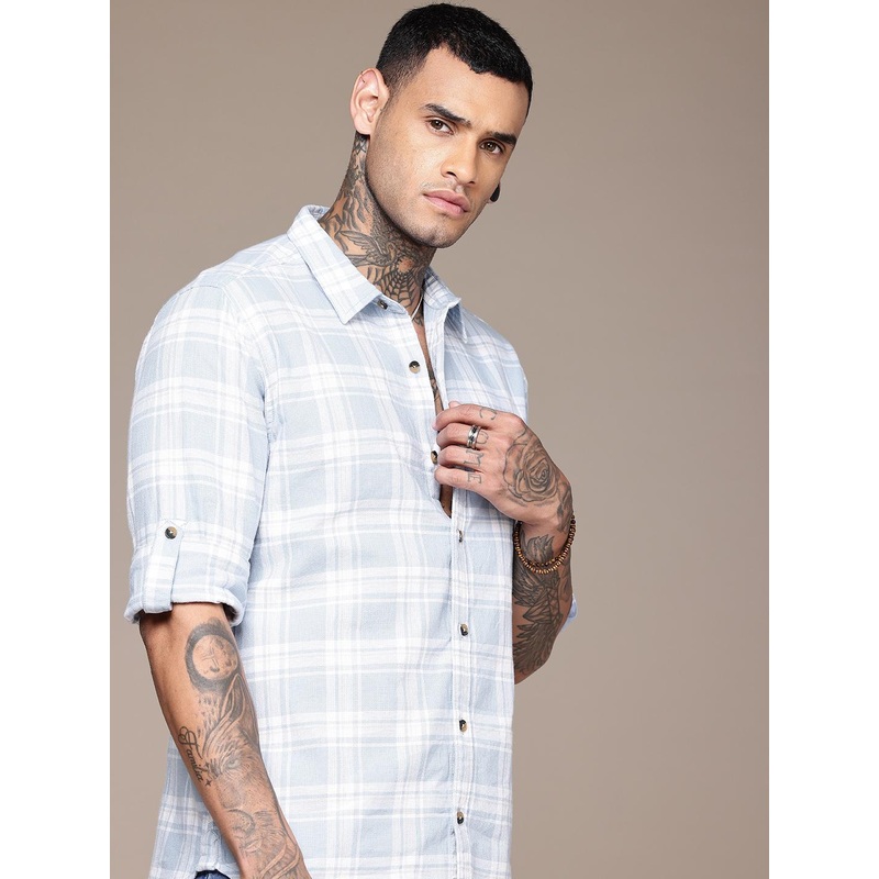 Roadster Men Checked Casual Shirt