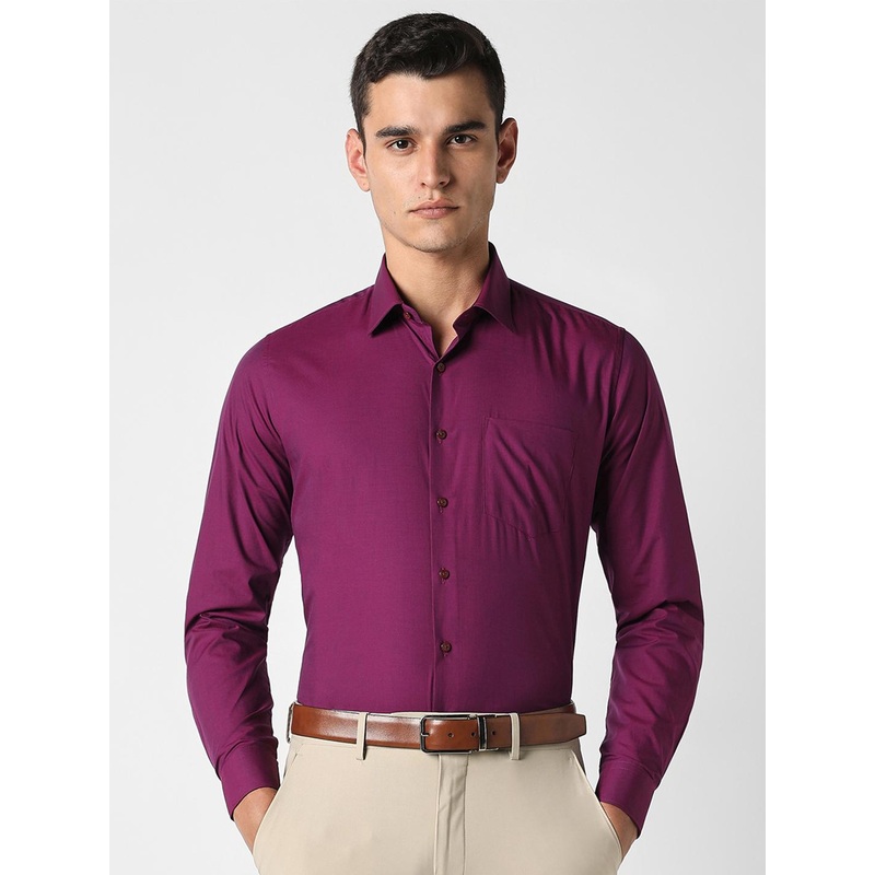 Van Heusen Men Purple Slim Fit Opaque Formal Shirt