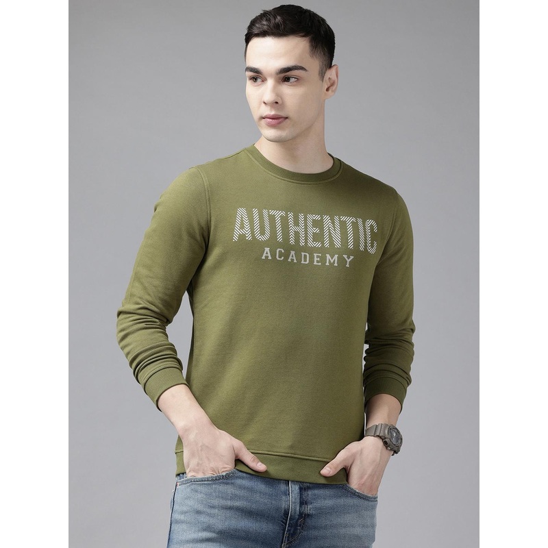 Van Heusen Sport Typography Printed Knitted Sweatshirts