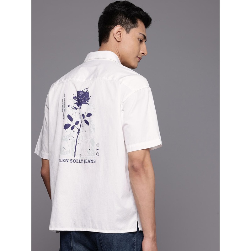 Allen Solly Pure Cotton Floral Printed Relaxed Fit Shirt