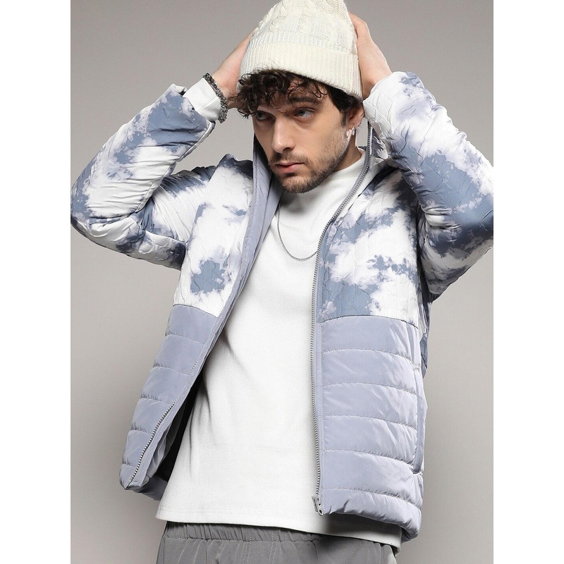 Campus Sutra Tie and Dye Windcheater Outdoor Puffer Jacket