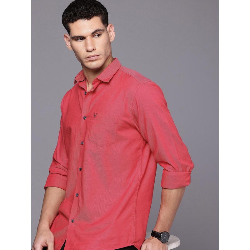 Allen Solly Classic Fit Textured Pure Cotton Casual Shirt