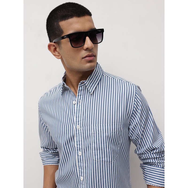 The Roadster Lifestyle Co. Striped Regular Fit Shirt