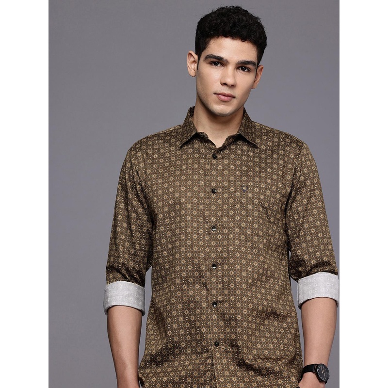 Allen Solly Sport Fit Geometric Printed Pure Cotton Casual Shirt