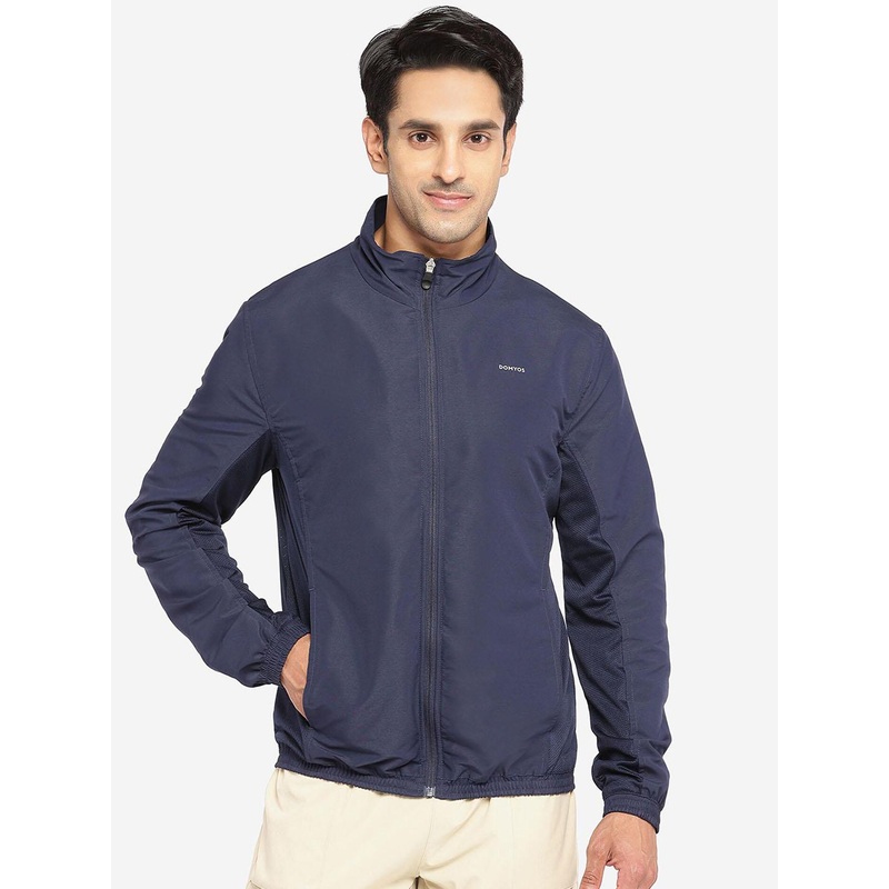 Decathlon DOMYOS – Men Navy Blue Quick Dry Front Open Zipped Jacket
