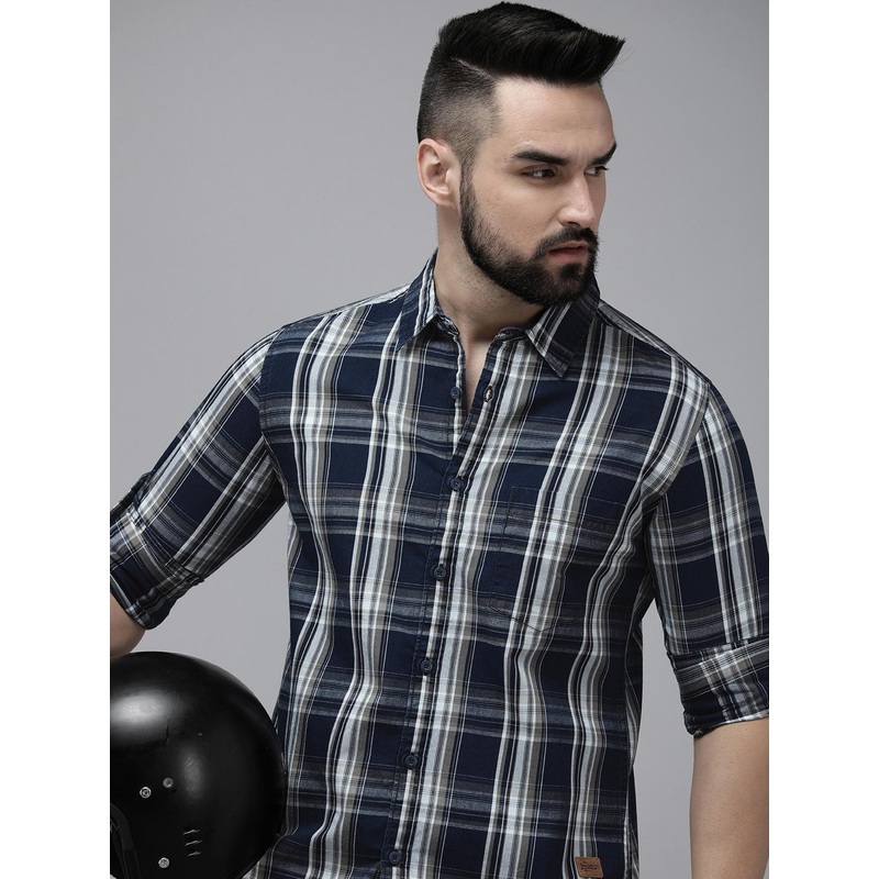 Roadster Men Classic Tartan Checked Casual Shirt