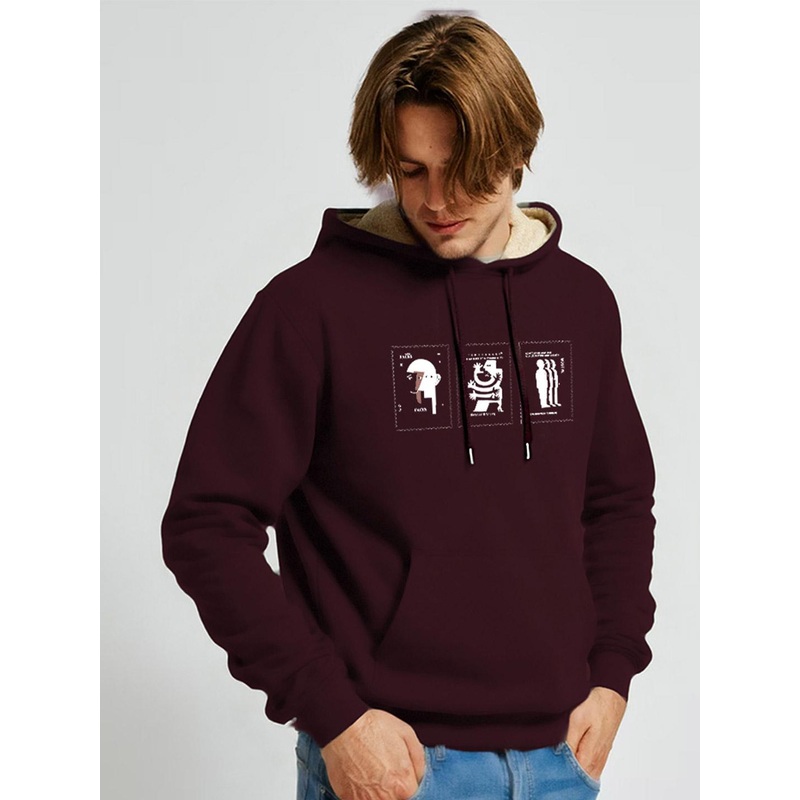 TOGS & TERRE Men Printed Pullover Hooded Sweatshirt