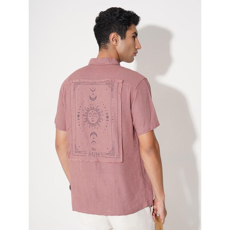 7 Alt by Pantaloons Printed Spread Collar Casual Shirt