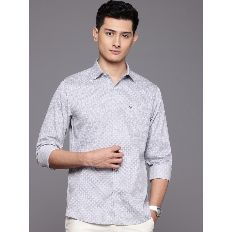 Allen Solly Classic Fit Geometric Printed Pure Cotton Casual Shirt