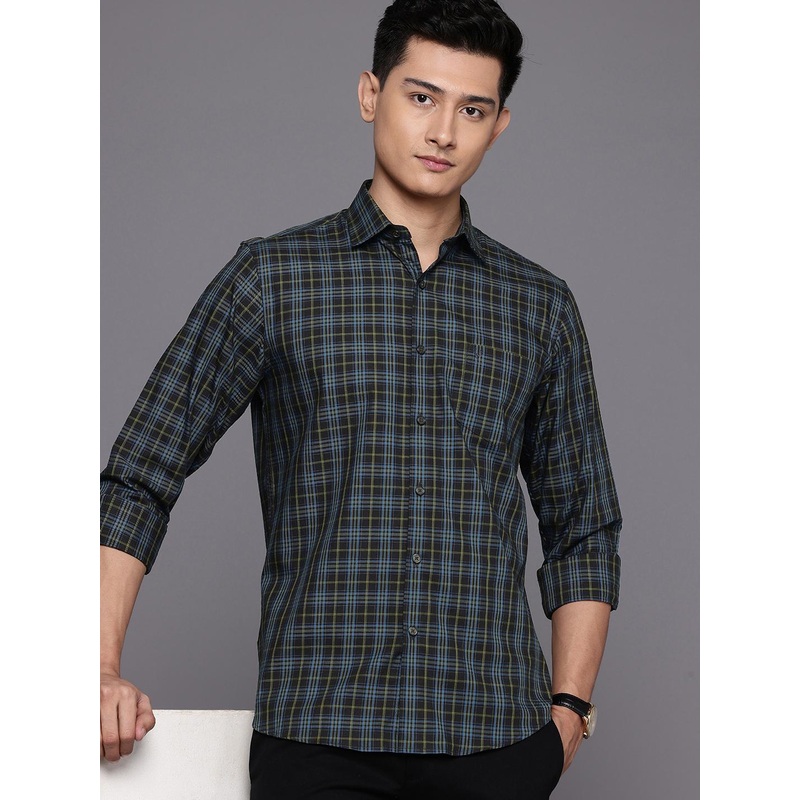 Allen Solly Men Classic Fit Checked Pure Cotton Casual Shirt