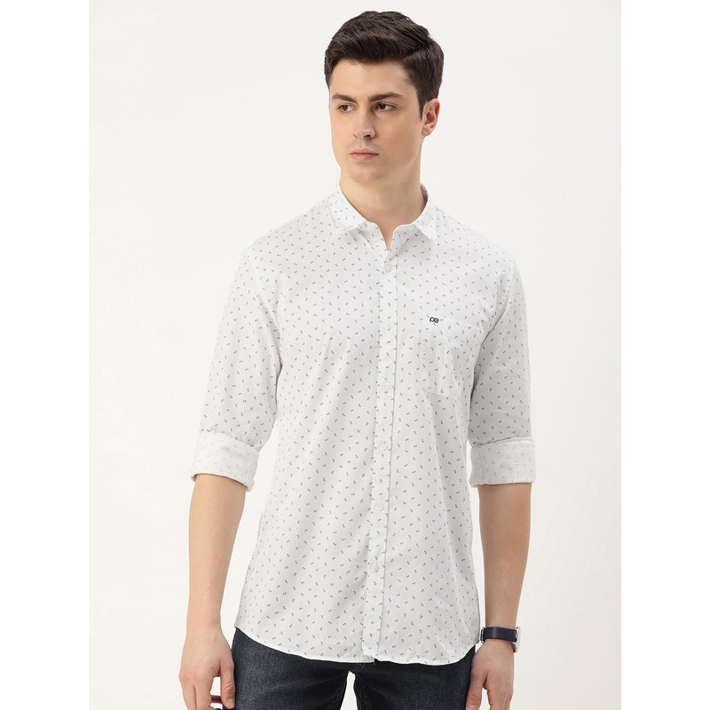 Peter England Men Slim Fit Opaque Printed Casual Shirt