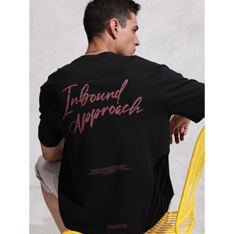 WROGN Typography Printed Pure Cotton Regular Fit T-shirt