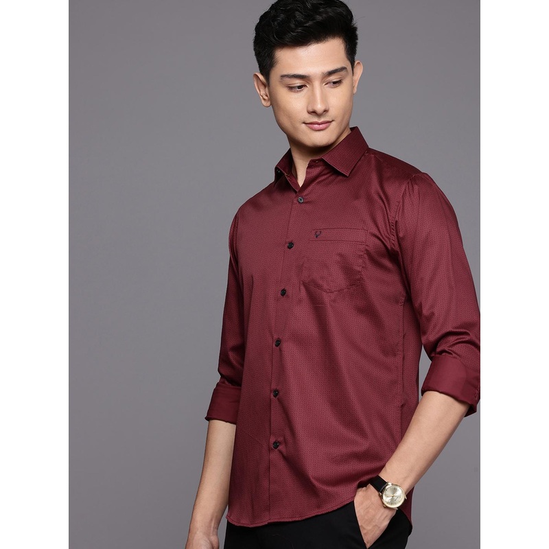 Allen Solly Classic Fit Printed Pure Cotton Casual Shirt