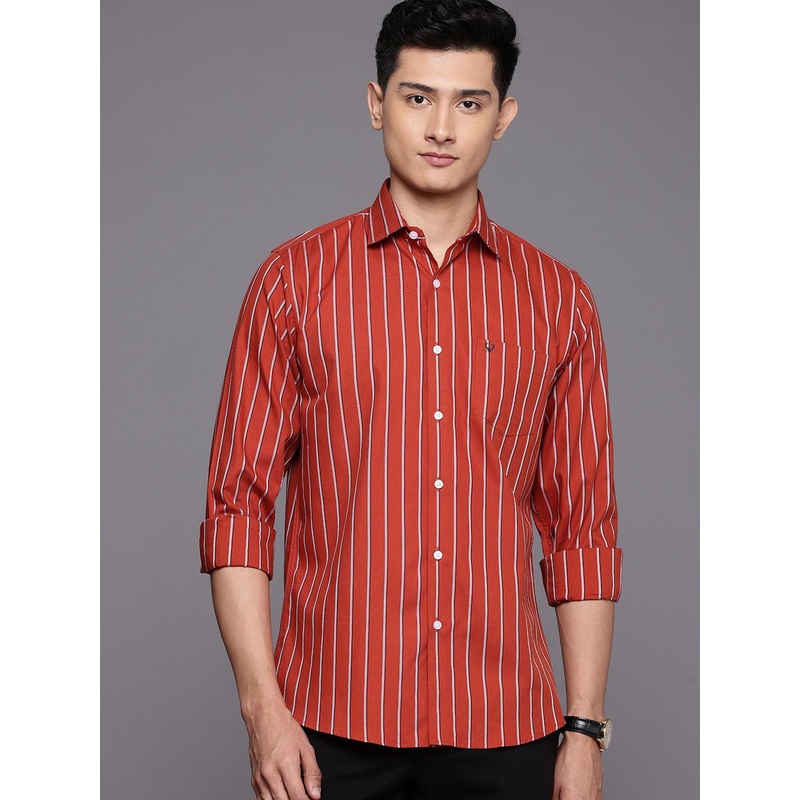 Allen Solly Classic Fit Striped Pure Cotton Casual Shirt