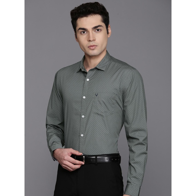 Allen Solly Classic Micro Ditsy Printed Pure Cotton Formal Shirt