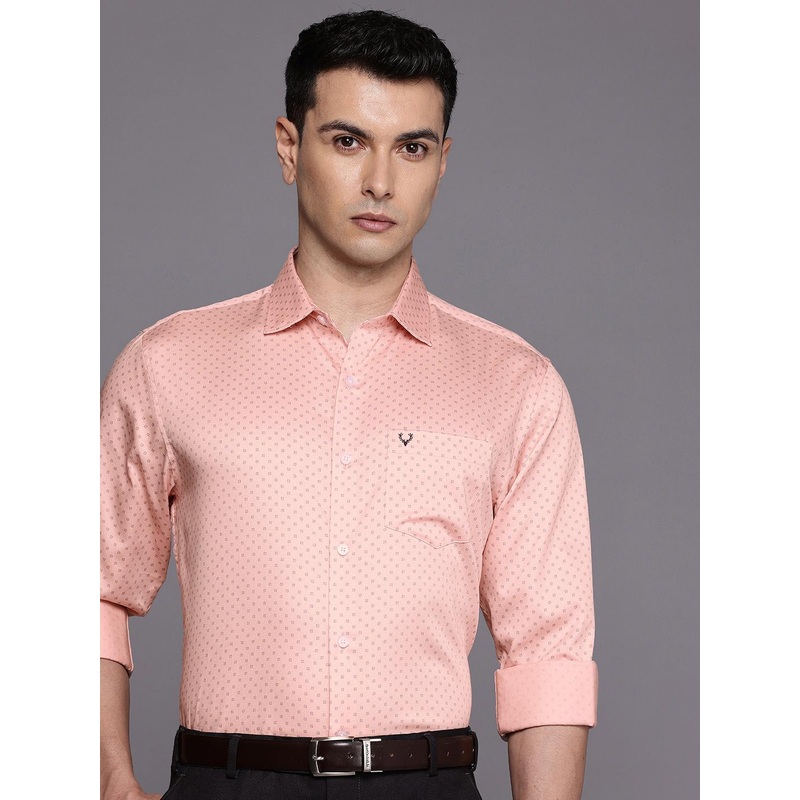 Allen Solly Pure Cotton Classic Fit Micro Ditsy Printed Formal Shirt