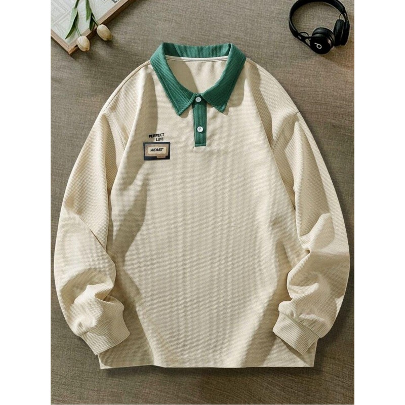 AVEJO Men Self Design Polo Collar Pure Cotton Relaxed Fit T-shirt