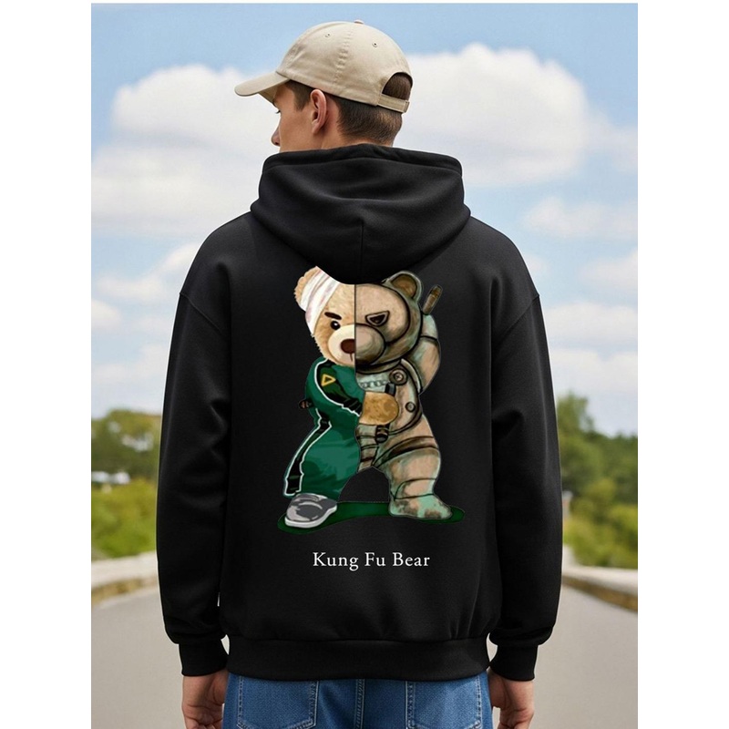 BENNY BROOKS Men Graphic Printed Hooded Sweatshirt