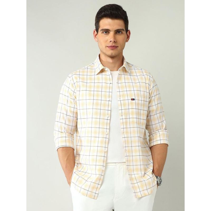 AD By Arvind Men Classic Slim Fit Checked Casual Shirt