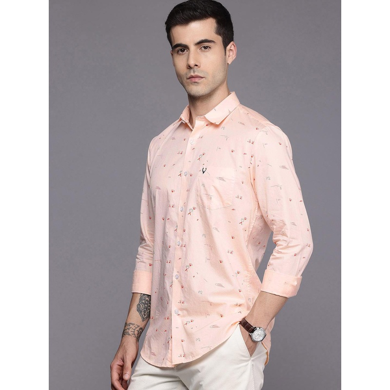 Allen Solly Pure Cotton Comfy Slim Fit Conversational Printed Casual Shirt