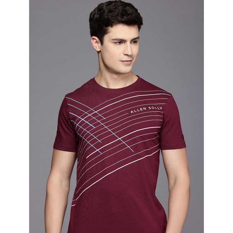 Allen Solly Pure Cotton Graphic Printed Slim Fit T-shirt