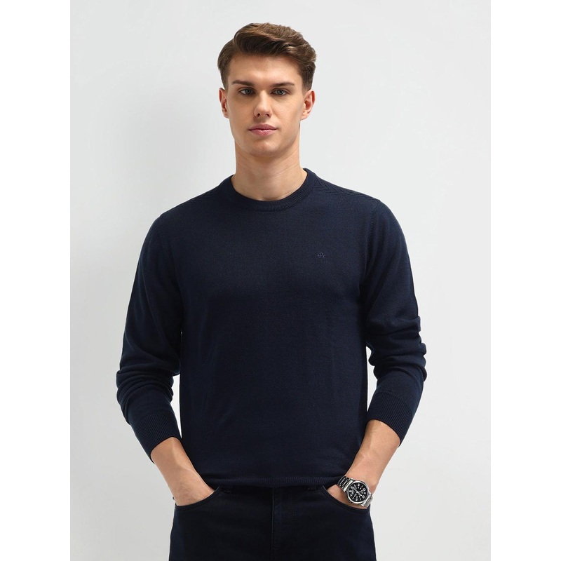 Arrow Men Cotton Long Sleeves Round Neck Sweaters