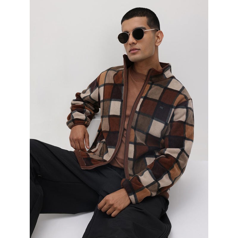Roadster Men Checked Reversible Tailored Jacket