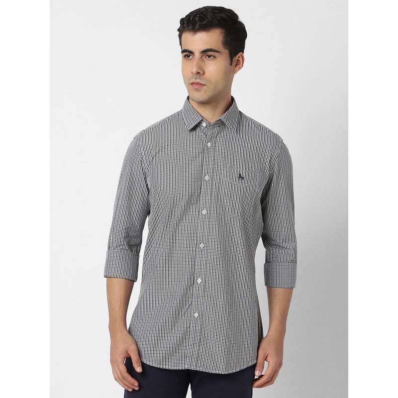 Van Heusen Sport Men Slim Fit Micro Checks Opaque Checked Casual Shirt