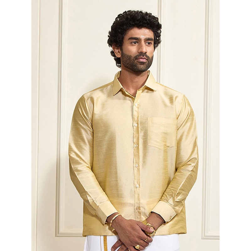 VASTRAMAY Men Premium Spread Collar Long Sleeves Regular Fit Casual Shirt