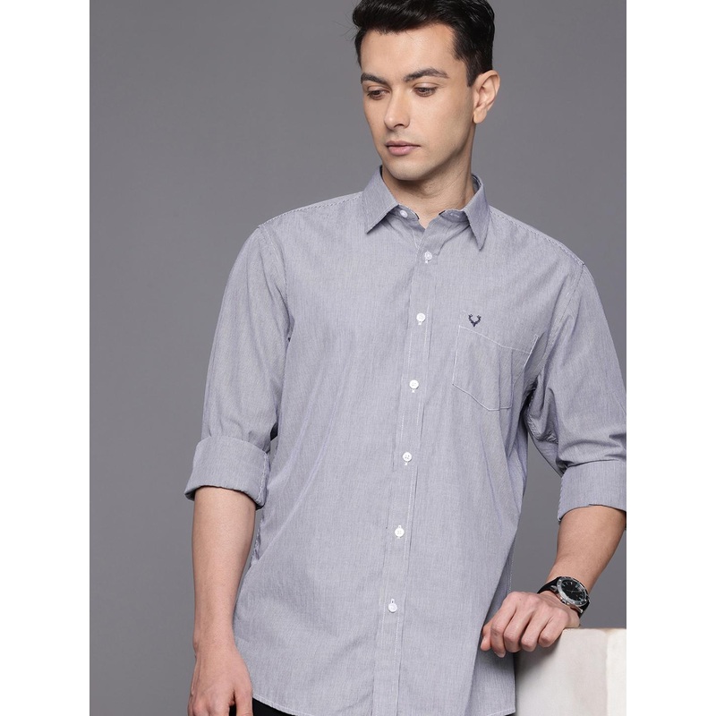 Allen Solly Classic Vertical Stripes Pure Cotton Casual Shirt