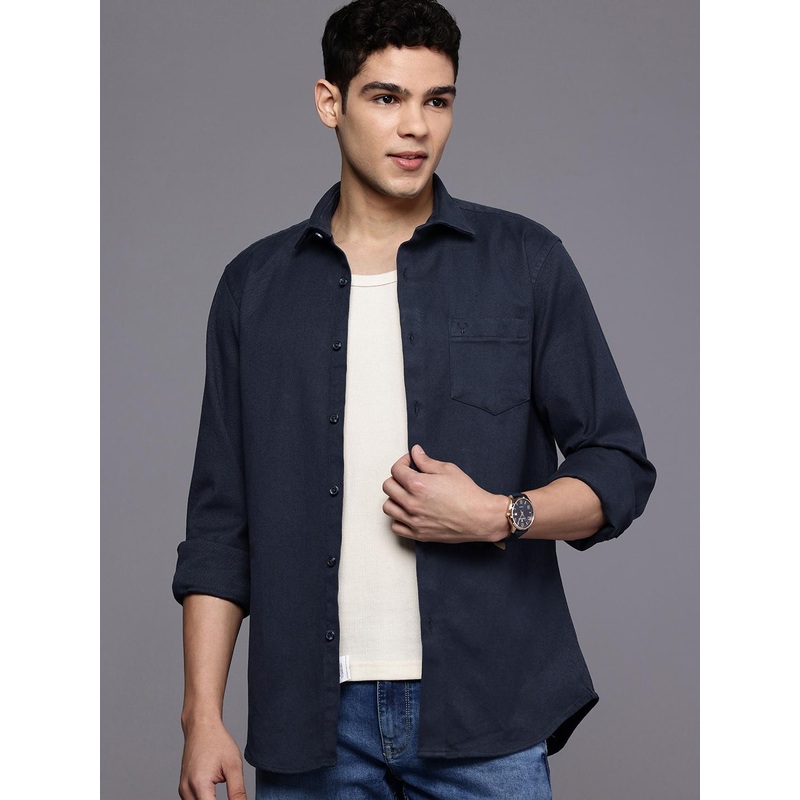 Allen Solly Self Design Textured Classic Fit Casual Shirt
