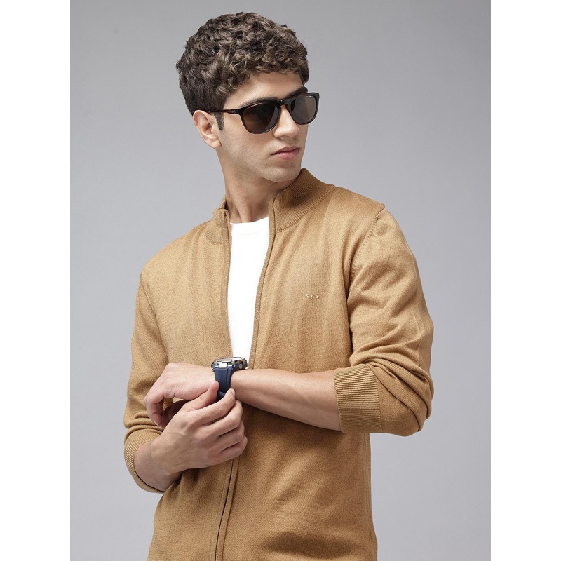 ColorPlus Mock Collar Knitted Cardigan Sweater