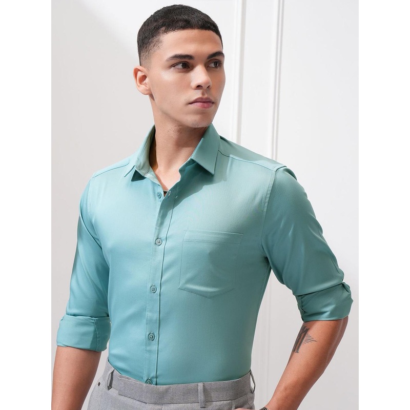 Highlander Men Slim Fit Solid Slim Fit shirt