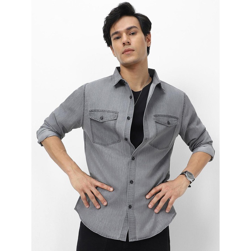Urbano Fashion Men Full Sleeve Regular Fit Casual Denim Shirt