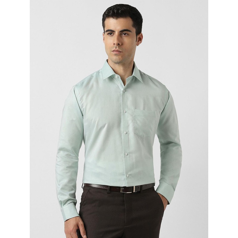 Van Heusen Men Solid Spread Collar Cotton Formal Shirt