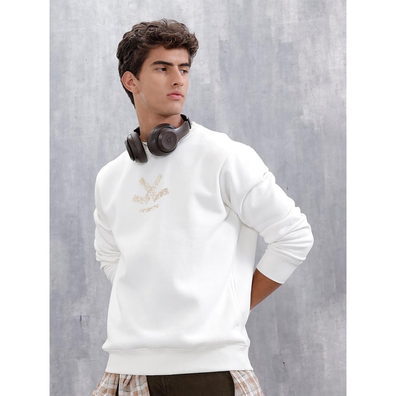 WROGN Men Graphic Printed Round Neck Sweatshirt