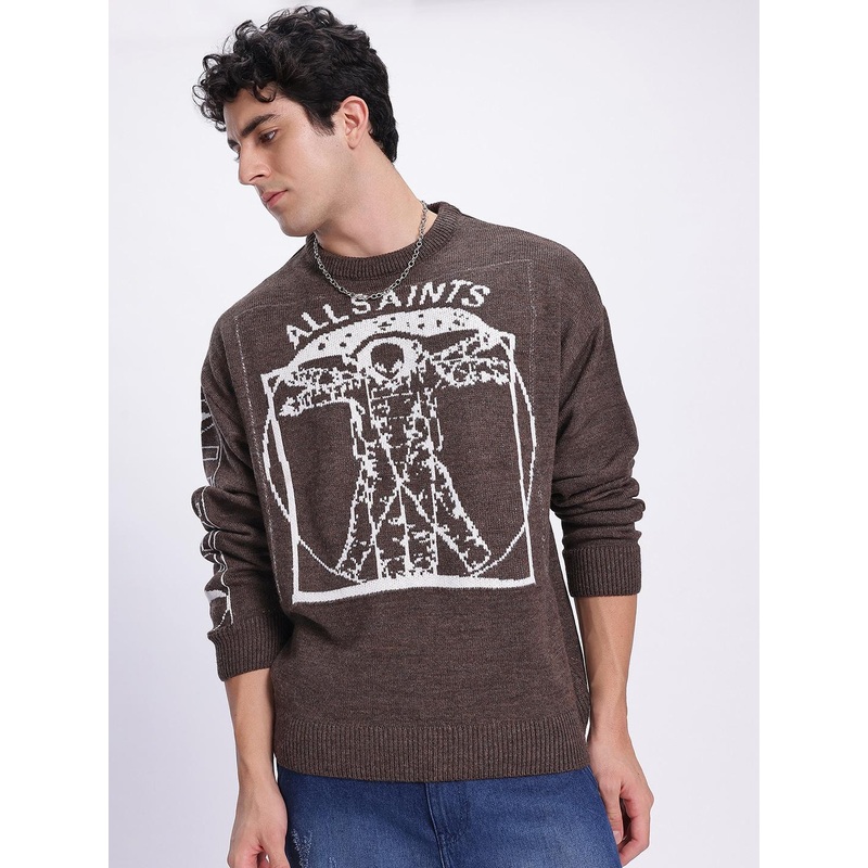 glitchez Knit Graphic printed Pullover