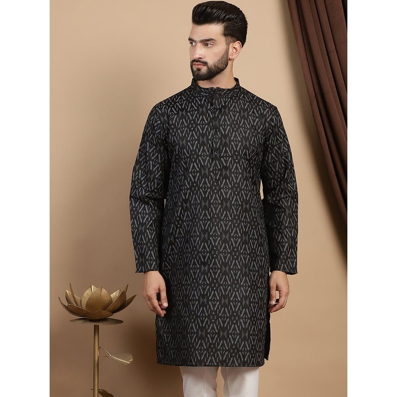 Anouk Printed Mandarin Collar Kurta