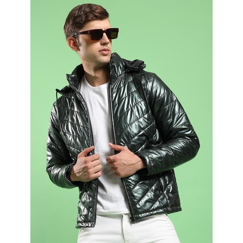 Campus Sutra Windcheater Hooded Puffer Jacket