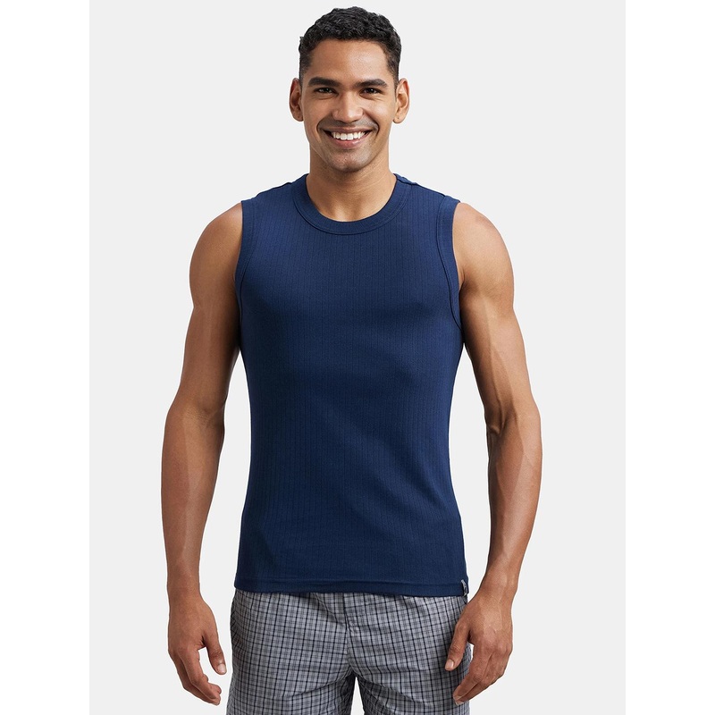 Jockey Combed Cotton Rib Round Neck Muscle Vest-9930