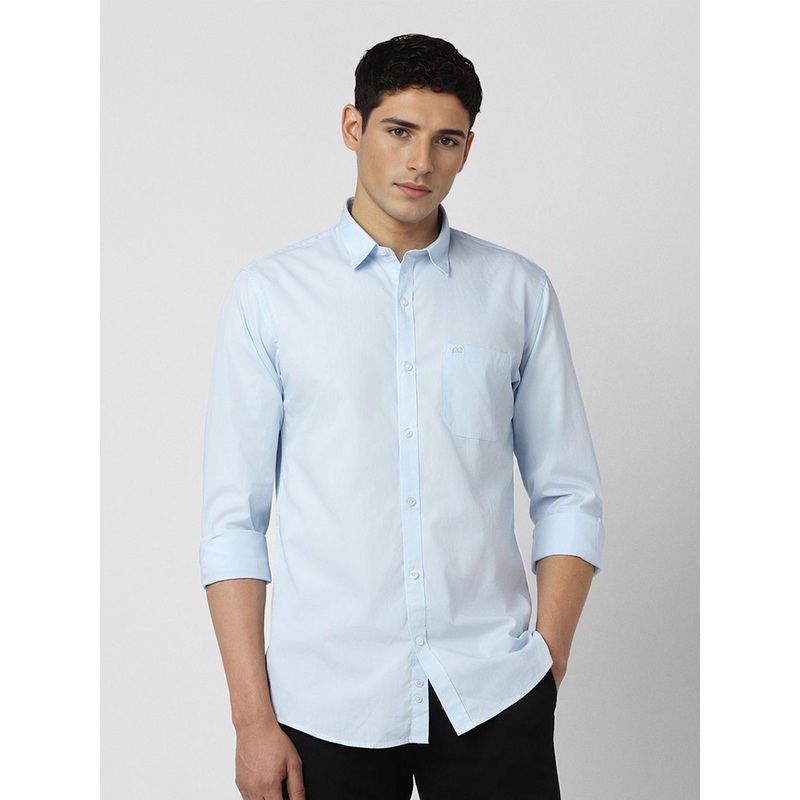Peter England Men Slim Fit Opaque Cotton Casual Shirt