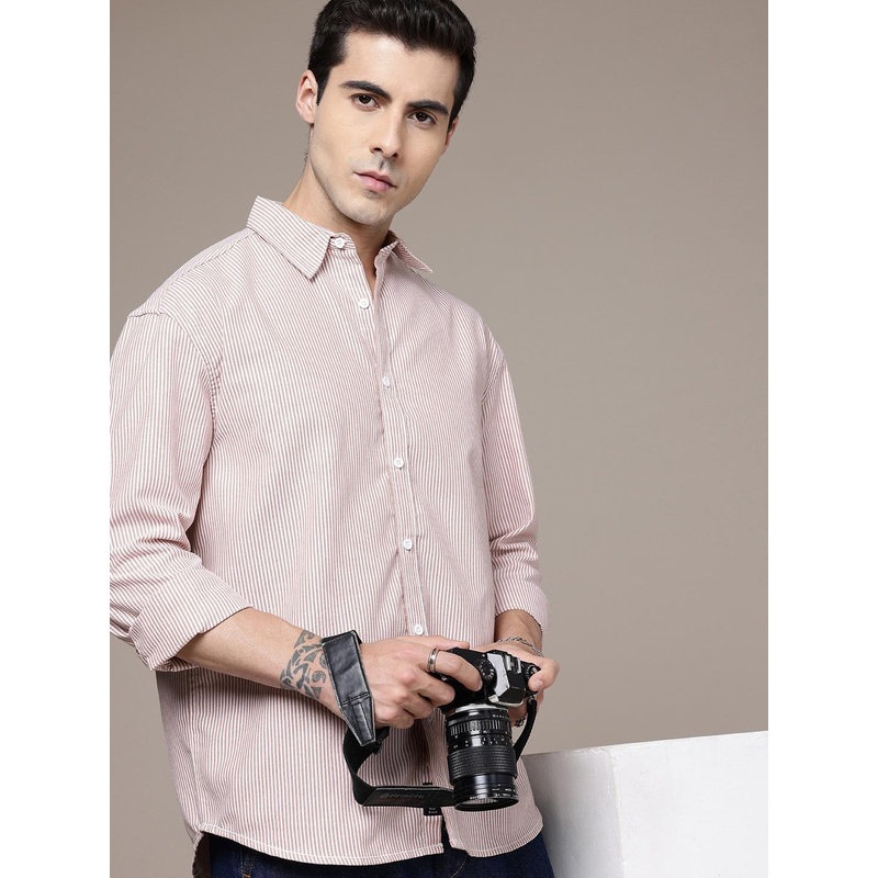 The Roadster Lifestyle Co. Relaxed Fit Striped Casual Shirt