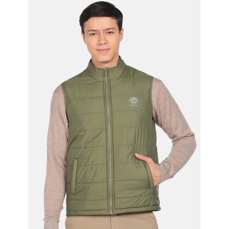 U.S. Polo Assn. Men Mock Collar Padded Jacket