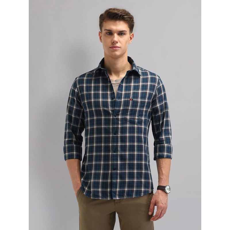 AD By Arvind Men Slim Fit Tartan Checks Checked Casual Shirt