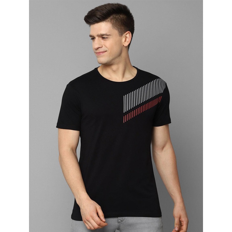 Allen Solly Men Black Printed T-shirt