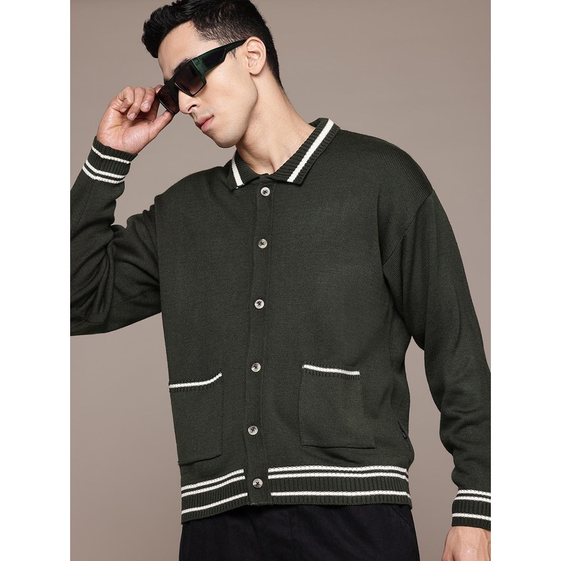 The Roadster Lifestyle Co. Shirt Collar Cardigan