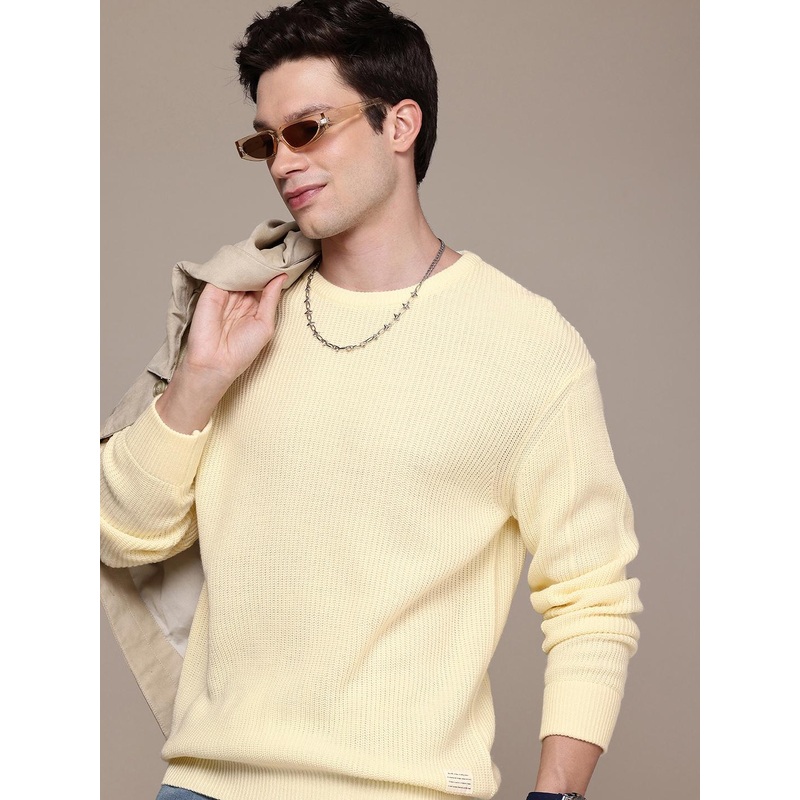 WROGN Cable Knit Oversized Fit Pullover Sweater