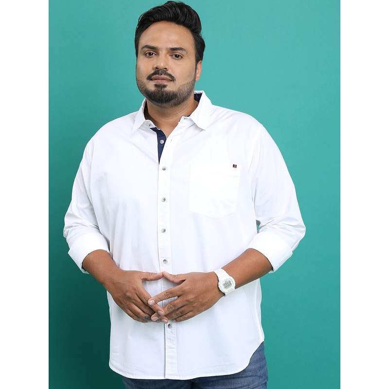 HIGHLANDER Plus Size Regular Fit Cotton Casual Shirt