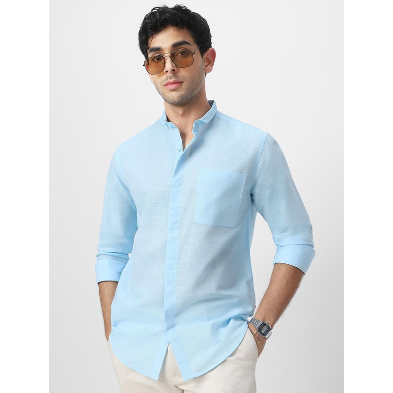 Urbano Fashion Men Collar Solid Cotton Casual Regular Fit Shirt